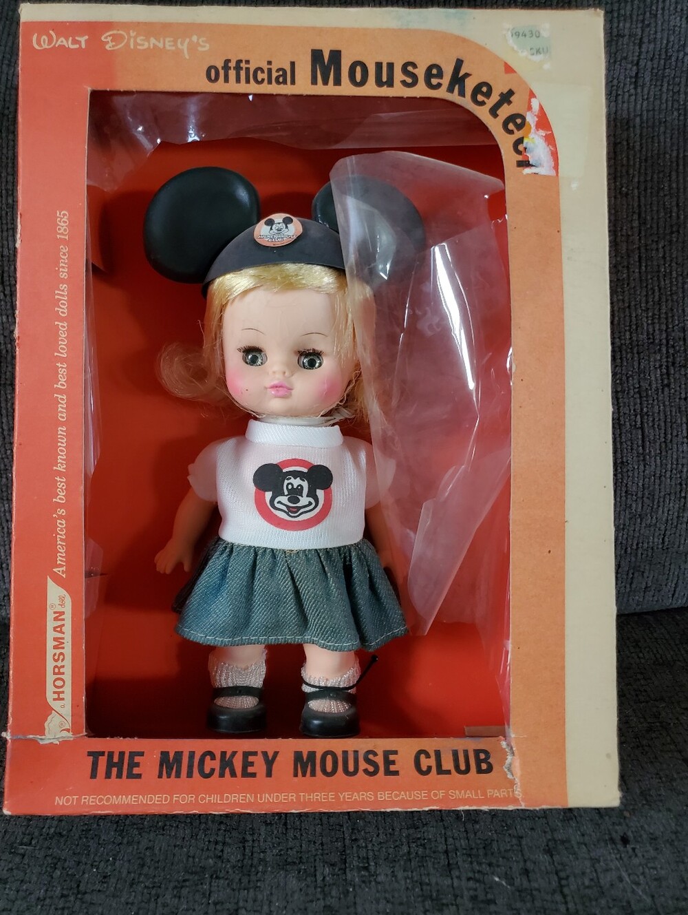 Vintage 1971 Horsman Walt Disney Official Mouseketeer Girl Doll — NIB